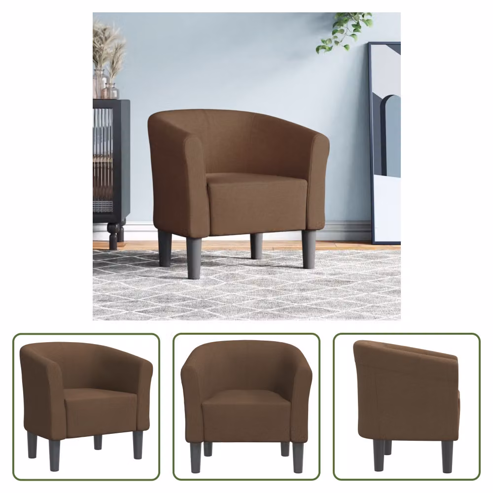 Il Living Store Clubsessel Braun Stoff