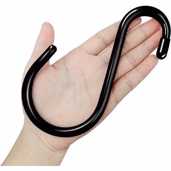 Gancio a S da 12 pezzi | 15 cm, robusto | Design antiscivolo | Per guardaroba, cucina, attrezzi, piante, biciclette