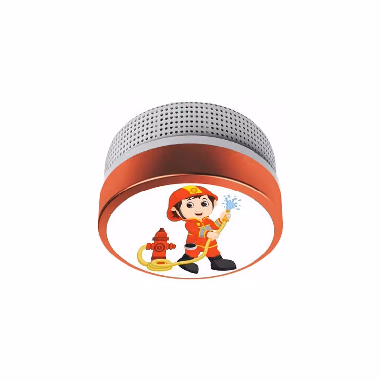 Rilevatore di fumo ELRO per bambini, modello pompiere FS8110 - Rilevatore di fumo con batteria da 10 anni - conforme alla norma EN14604