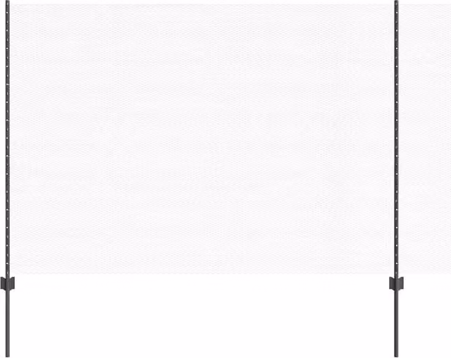 Recinzione da Giardino Design In in Acciaio e PVC Grigio con Profilo Arrotondato Altezza: 160 cm