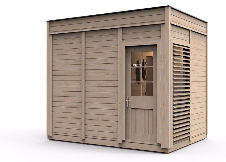 Sauna Holz Woodpro Garten Holzsauna Outdoor Saunas Trockensauna 345x245x318