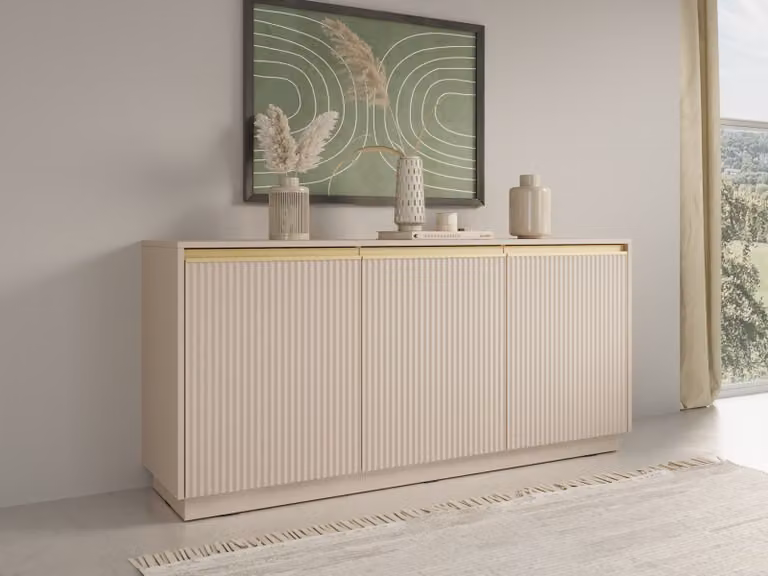 Cassettiera ampia con ripiani MANANA - beige