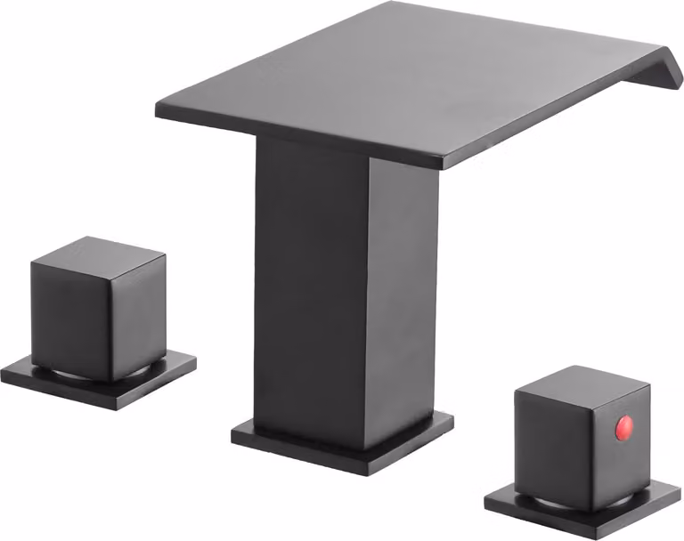 SucceBuy Rubinetto romano per vasca da bagno con design a 3 fori e 2 maniglie, set di miscelatori per vasca da bagno in acciaio inox con ampia bocca di erogazione per il montaggio sul ponte, ideale per fare il bagno o lavare animali domestici e adulti
