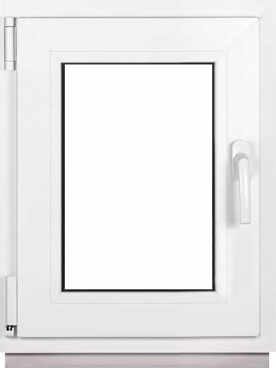 Finestra Framex per cantina piccola finestra bianca larghezza x altezza 45 x 55 cm (450 x 550 mm) doppia (32 mm) rotazione/inclinazione DIN sinistra - Premium - Tutte le misure