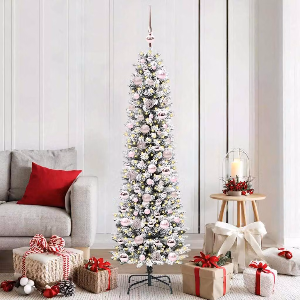 Maison Exclusive - Albero di Natale artificiale, colore bianco, altezza 180 cm