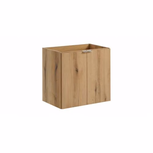 Mobile sottolavabo VANO - 2 ante - Colore rovere - L60 × P57 × H39 cm - Da appendere
