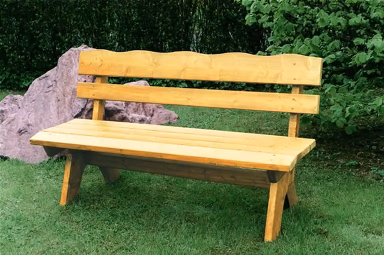 Panchina da giardino in legno, L 120 x P 60 x H 82 cm, in legno di pino