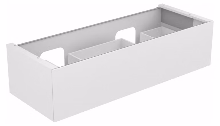 KEUCO EDITION 11 Meuble sous-lavabo pour double lavabo encastré, 1 tiroir frontal, 1400x350x535mm, 31267140000, 31267140000