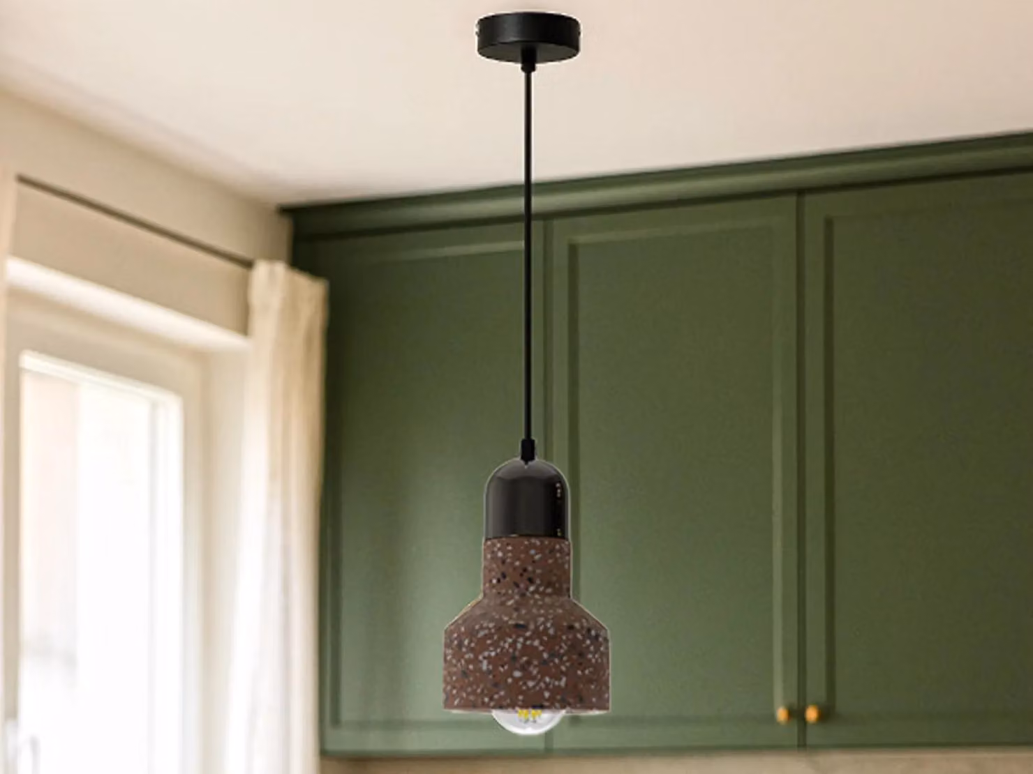 Lampada a sospensione in stile terrazzo