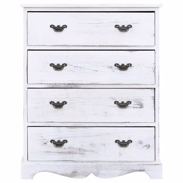 Cassettiera Bianca 60x30x75 cm in Legno CFW2955962