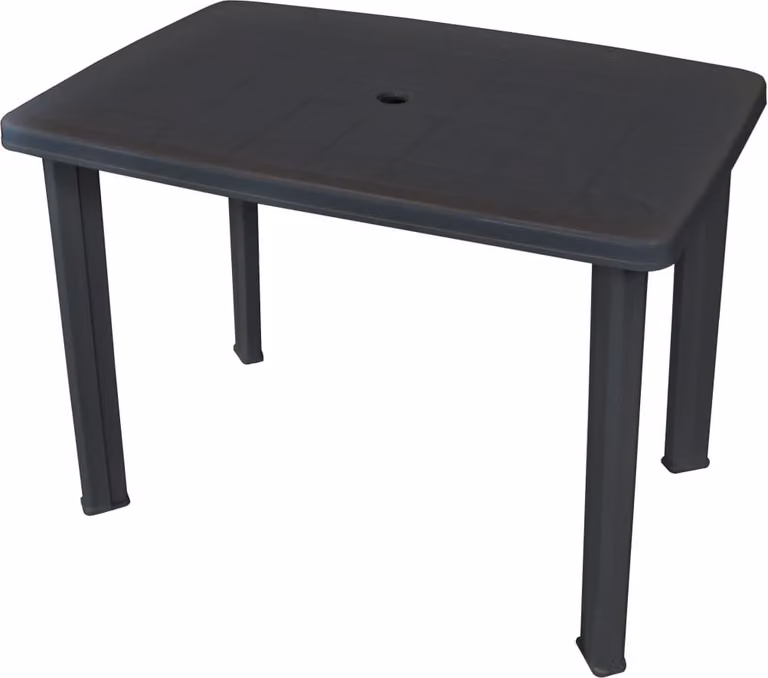 Tavolo da Giardino Antracite 101x68x72 cm in Plastica