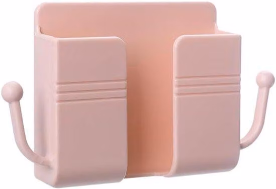 Supporto da parete per lavello con doppio gancio, organizer da cucina autoadesivo (rosa)