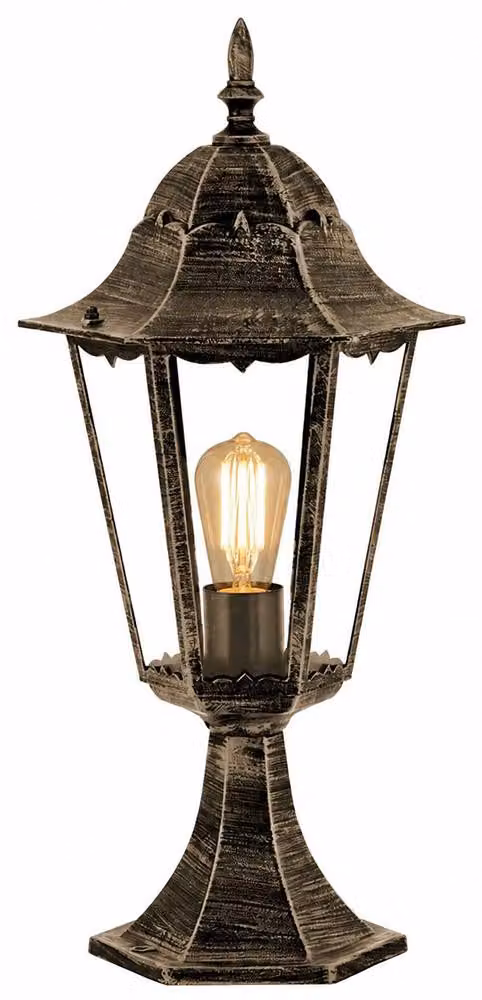 Lampada da percorso NORDERNEY, bronzo, alluminio, vetro, E27, IP44, H 49 cm