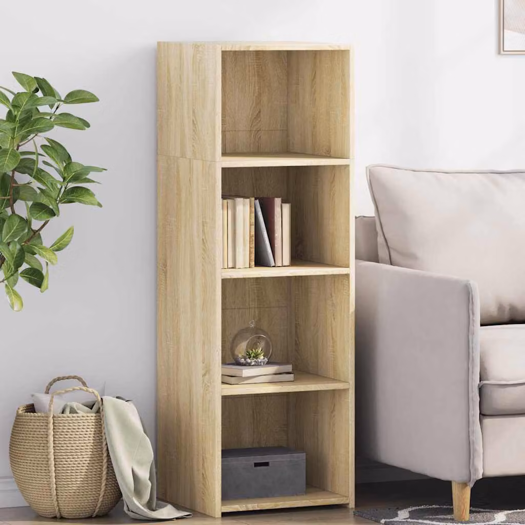 Credenza moderna vidaXL in legno multistrato color rovere, L 40 cm x P 41 cm x H 124 cm