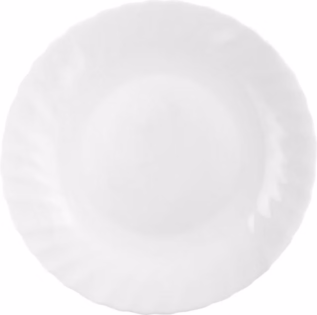 Piatto piano Prima Bormioli Rocco in vetro opalino bianco, Diametro: 26 cm