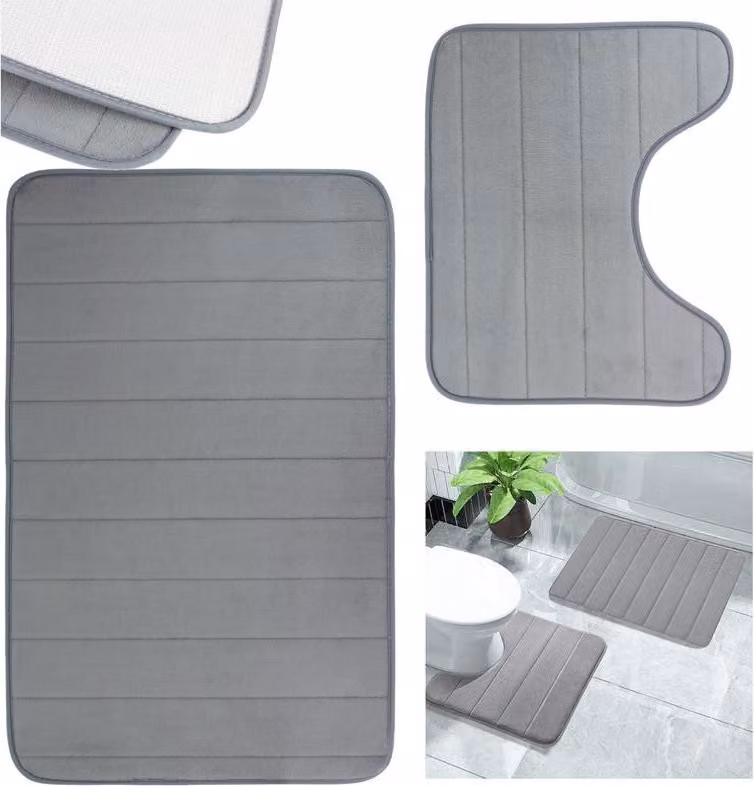 Set composto da 2 tappetini antiscivolo per il bagno