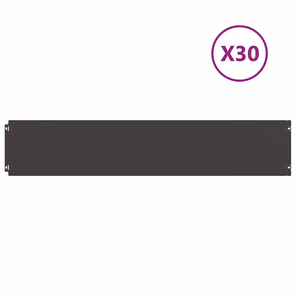 vidaXL Bordure per Prato Ornamentali in Acciaio Laminato a Freddo Nere, 30 pz – 2