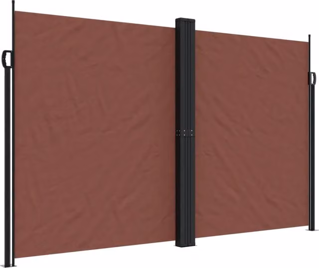 Tenda da Sole | Tenda parasole Laterale Retrattile Marrone 200x1200 cm
