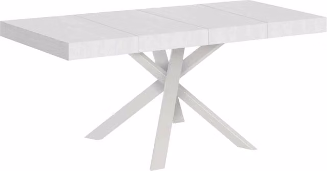 Tavolo Allungabile Clerk Premium GIORDANOSHOP Bianco Frassino L/P/H: 90 x 90-194 x 77 cm