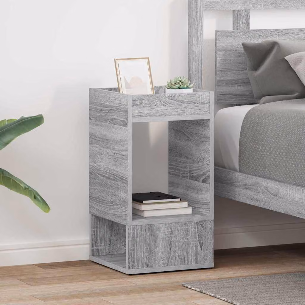Set di 2 tavolini moderni vidaXL in colore grigio, L/P/H: 30 x 30 x 56 cm
