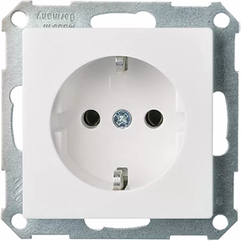 Inserto per presa di corrente bianco puro - Presa 275004