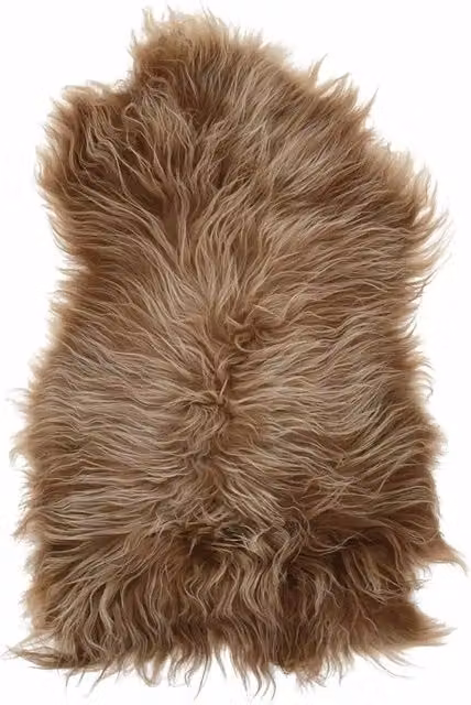 Fodera per sedia in pelle di pecora islandese marrone 70x110 cm CFW1377475