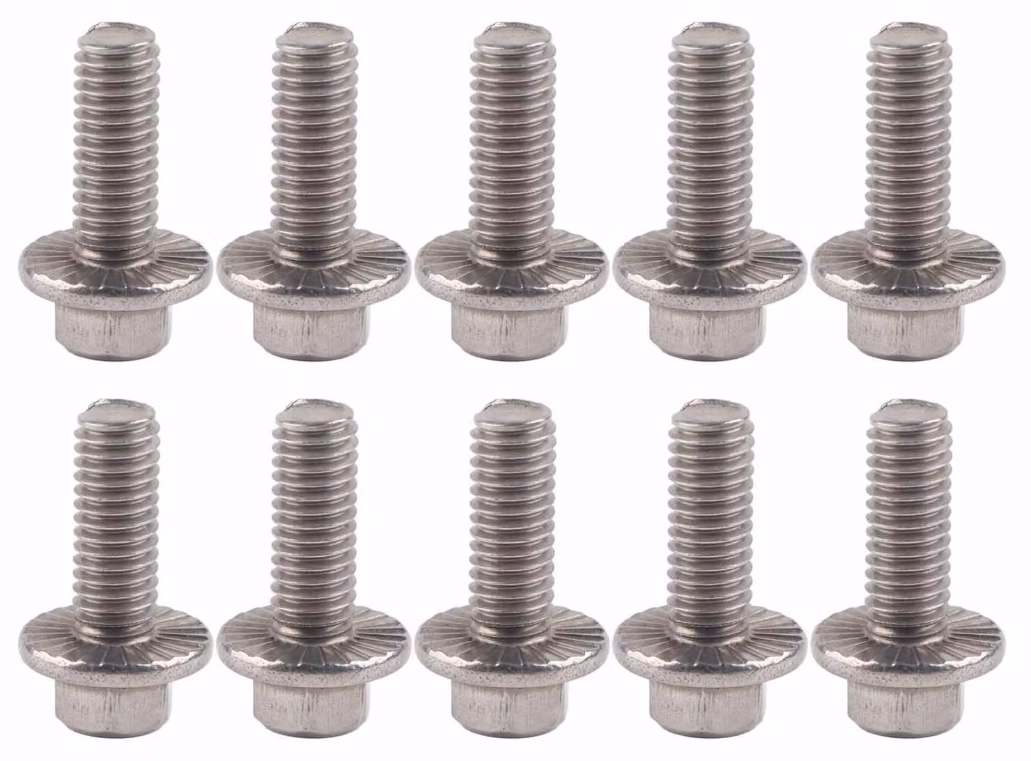 10 pezzi M6 in acciaio inox SS304 viti flangiate esagonali rondella cappuccio viti di fissaggio elemento di fissaggio