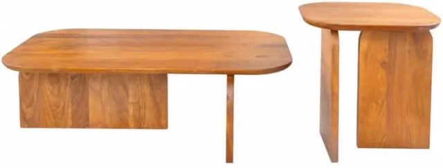 Tavolini bassi ORION 145 cm in legno di acacia massiccio colore legno naturale