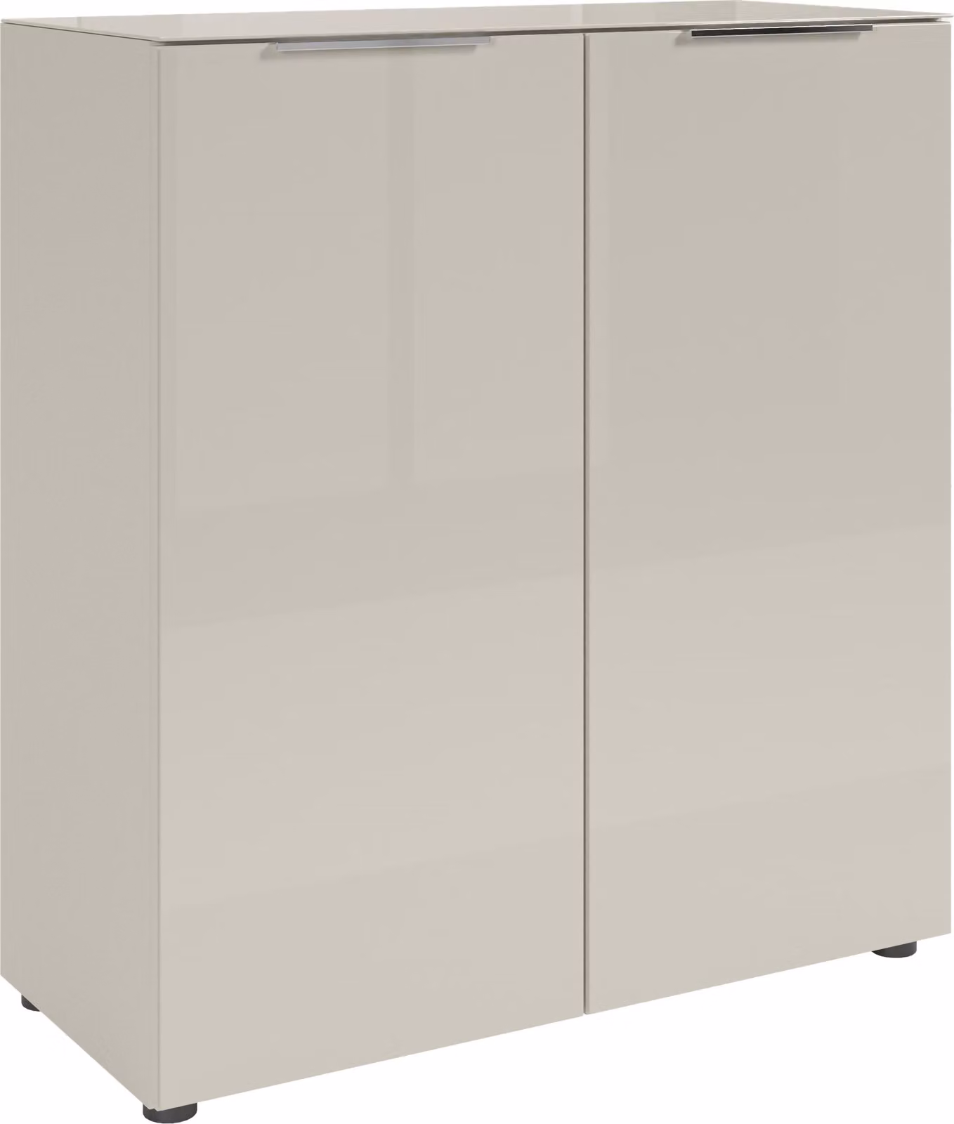 Cassettiera >Santorin< con frontali in vetro, in cashmere - 90x99x40cm (LxAxP)
