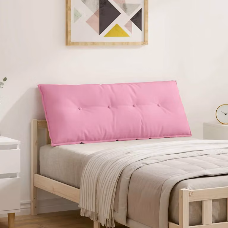 Cuscino per schiena ergonomico vidaXL rosa in poliestere L 120 x P 19 x H 50 cm