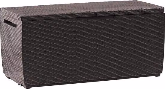 Contenitore da esterno 305 l, marrone, in plastica, 54x123x57 cm, giardino e terrazza