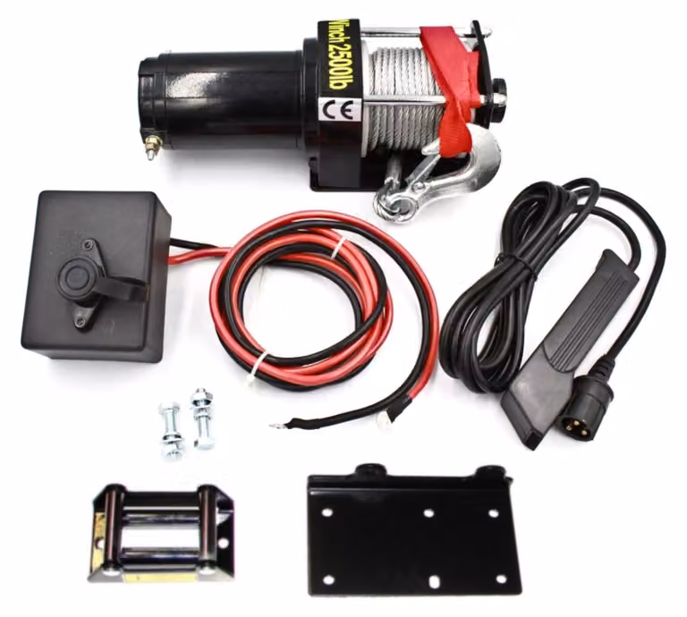 Verricello POWER FORCE da 2500 libbre (1135 kg) per quad/ATV, inclusa la piastra di montaggio, 12V