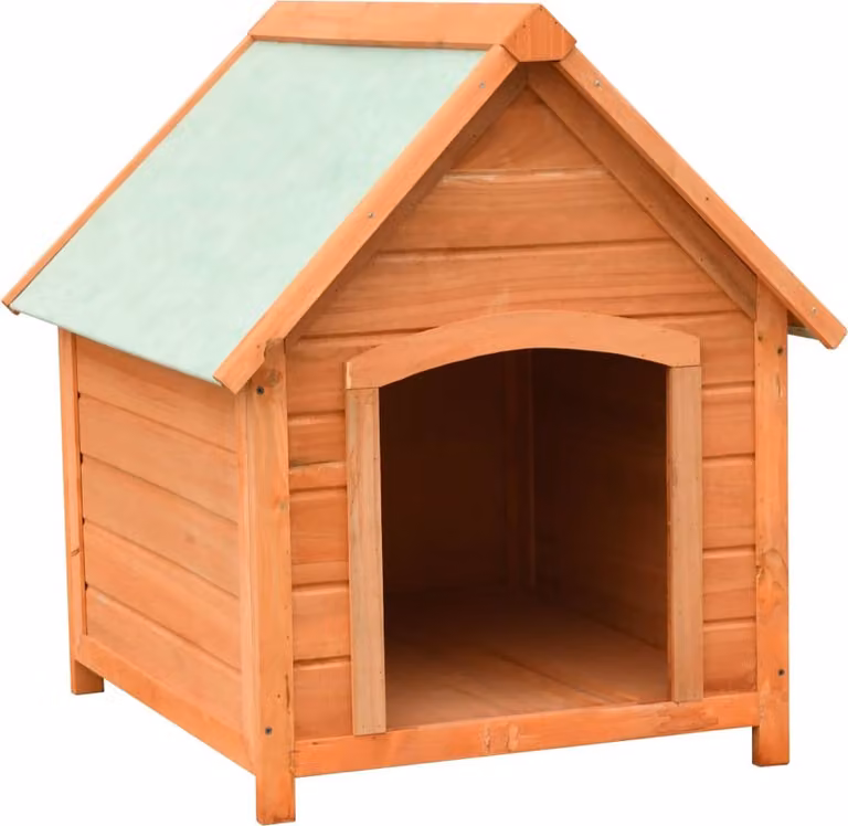Cuccia per cani in legno massiccio di pino e abete 72x85x82 cm