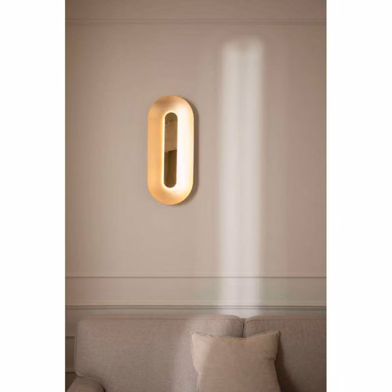 Nuura Aps Applique da parete di design Sasi, dimmerabile, Ottone / Oro, Soggiorno / Sala da pranzo, Metallo, Scandinavo, Applique