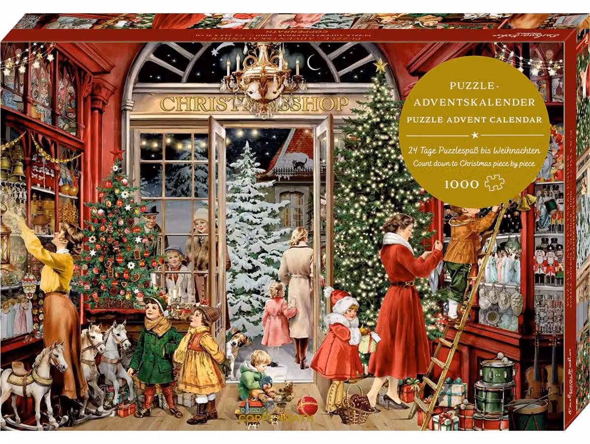 Calendario dell'Avvento a tema puzzle – Un negozio di Natale ricco di nostalgia