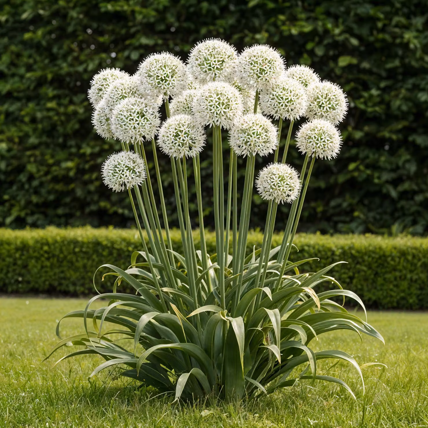 Bulbi da fiore Exotenherz - Porro ornamentale Allium Mount Everest Bianco (3 pezzi) Diametro 16-18cm