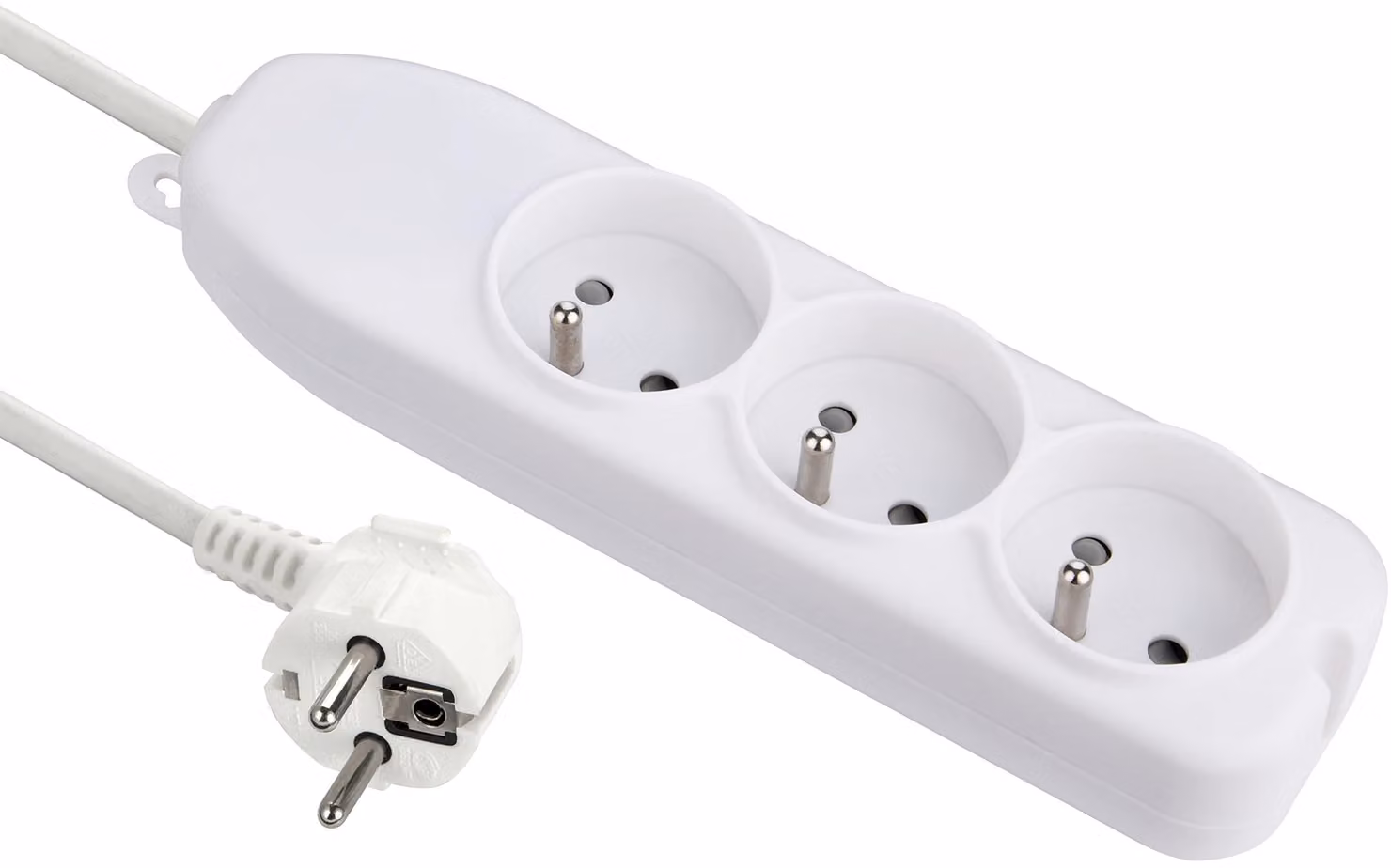 Ciabatta multipresa Electraline Basic, con interruttore, lunghezza 1,5 m, sezione del cavo 3G1