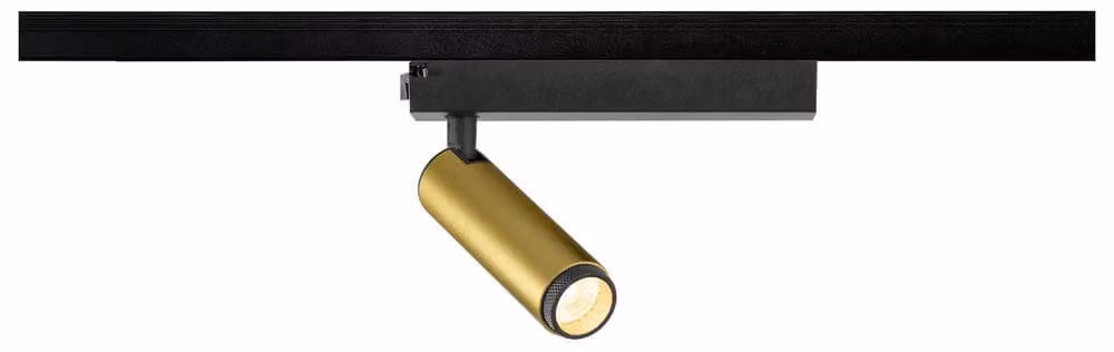 SLV GRIP! S, 1 Spot, zylindrisch, 2000-3000K, 11W, Dim-to-Warm, PHASE, 29°, oro / schwarz 1008404