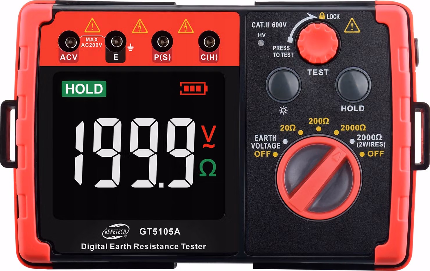 Misuratore di resistenza di terra, tester digitale LCD