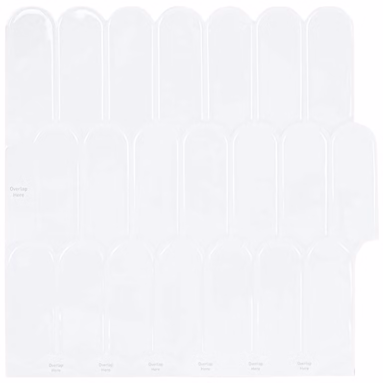 Set di 50 piastrelle vidaXL Piuma bianche in PVC e plastica, L/P: 30 x 30 cm