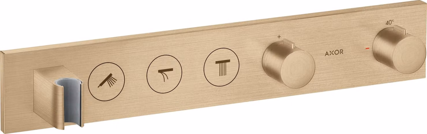 hansgrohe AXOR ShowerSolutions module de thermostat Select 530/90, encastré, 3 consommateurs, set complet, 18356140, 18356140