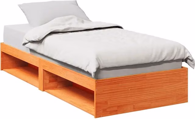Dormeuse senza Materasso-Divano Letto-Struttura Letto Marrone Cera 90x190 cm Legno di Pino 171090