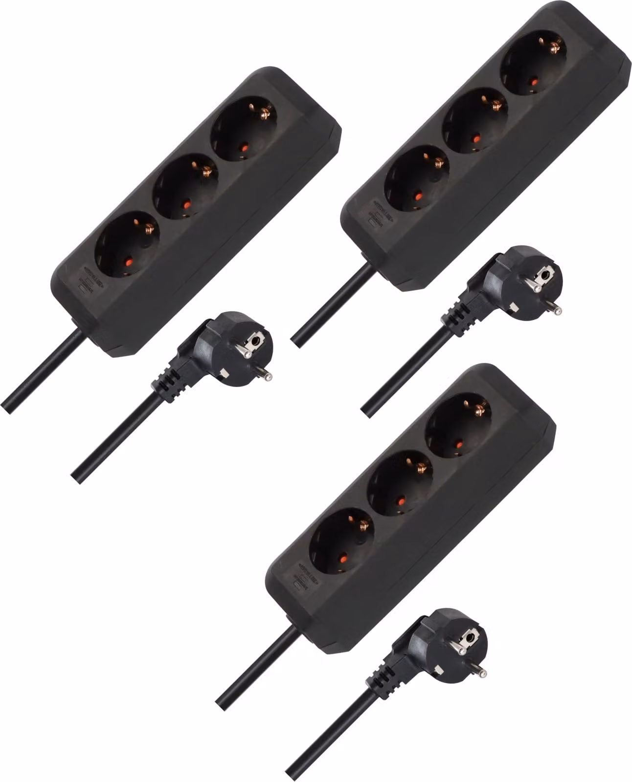 Set da 3 prese Brennenstuhl, serie Eco-Line, con cavo da 1,5 metri
