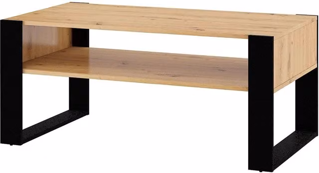 Tavolino da caffè Nuka Bim Furniture colore Rovere e Nero L: 110 cm, P: 60 cm, H: 48 cm – 1
