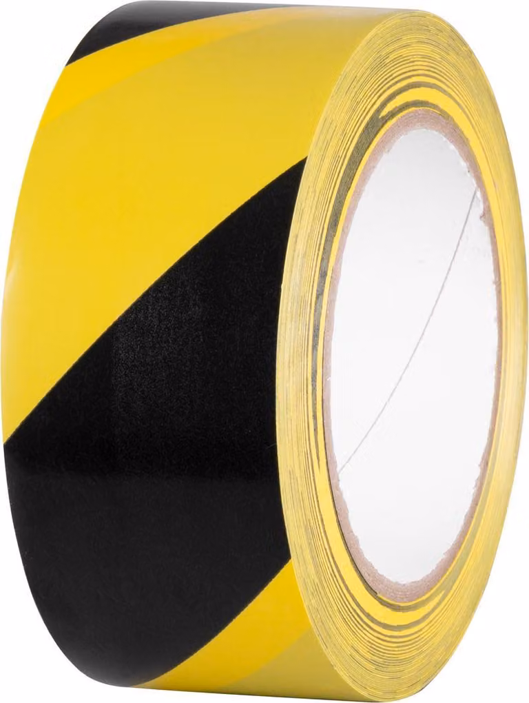 Nastro Strend Pro, 50 mm, L-33 m, PVC, adesivo, segnaletico, giallo/nero