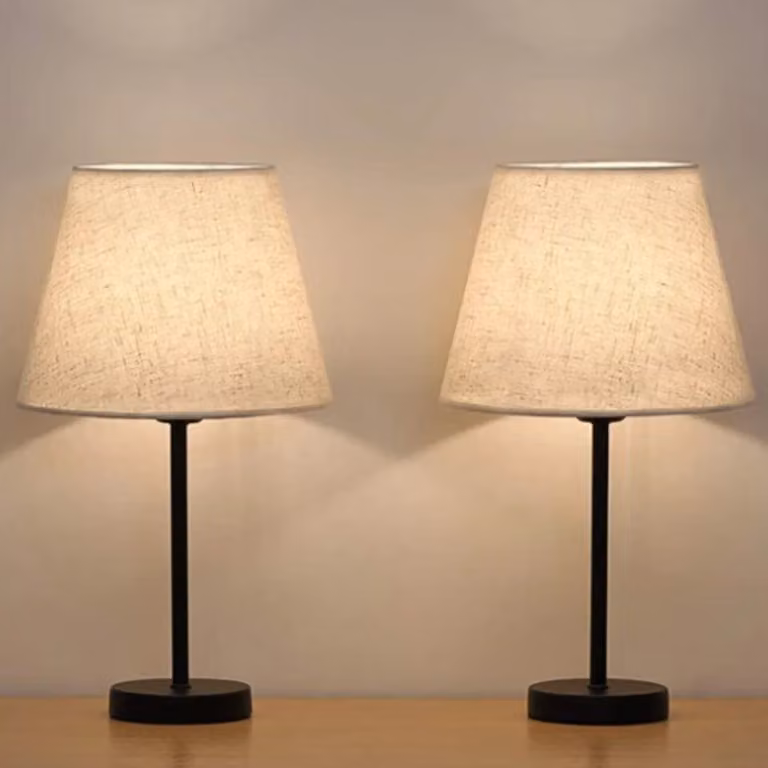 Opviq, AYD - 2570, lampade da tavolo, color crema, PVC, 22 x 22 x 36 cm
