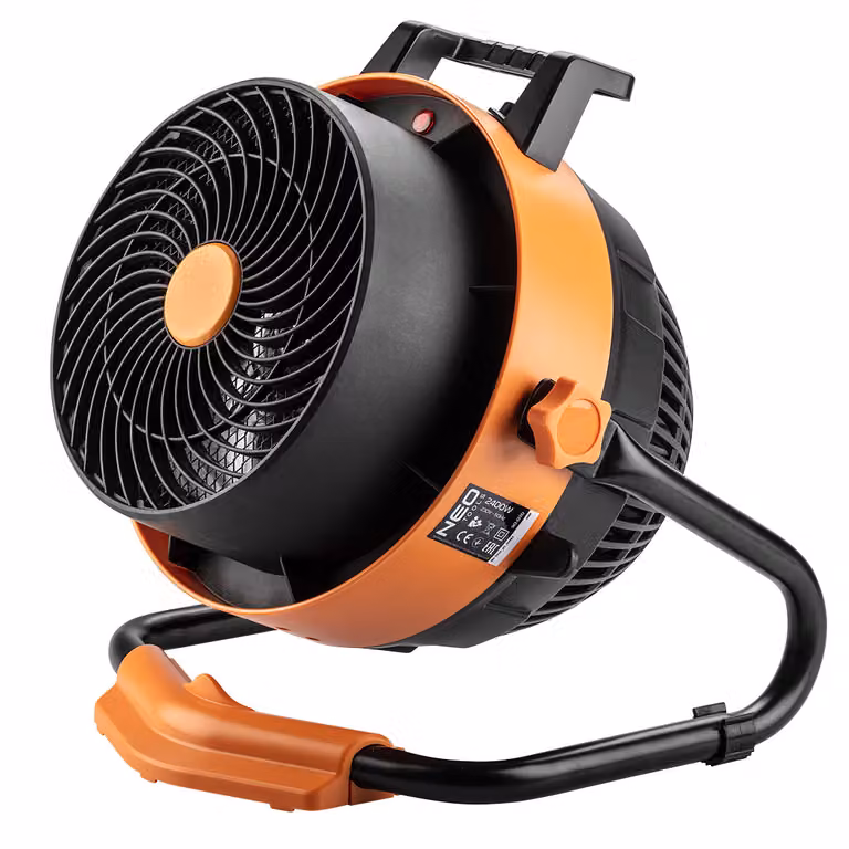 NEO TOOLS Riscaldatore elettrico 2400W 2in1 con ventola, timer, impugnatura isolata, protezione da surriscaldamento, versione manuale
