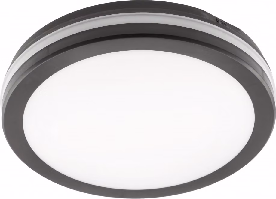 Lampada da soffitto a LED, lampada da parete 12 W, 18 W, 24 W, CCT, IP65, 6 in 1, rotonda, Ø 30 cm, nera