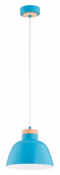 Lampada a sospensione LORIEN blu 1xE27x15W in metallo, dimensioni: 90x23x23 cm, IP20, Alfa