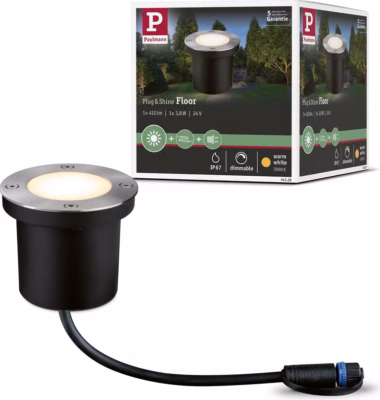 Paulmann Plug & Shine LED Bodeneinbauleuchte Floor Einzelspot